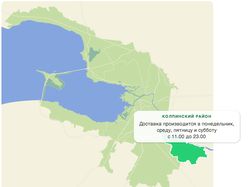 Векторная карта Питера с подсвечиванием районов