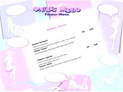страничка меню фитнес-бара
