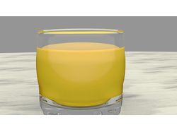 Стакан сока 3D max