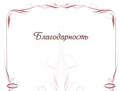 Макет благодарности