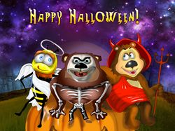 Картинка на хеллоуин для игры медведи и пчёлы