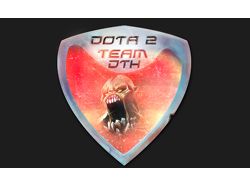 Лого команды dth Dota 2 (черный фон)