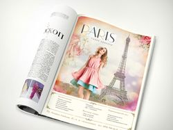 Макет в журнал для салона красоты Paris