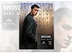 Плакат Broswill. Мужская одежда.