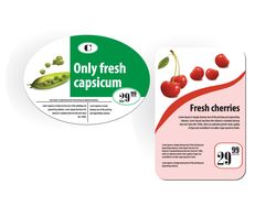 Дизайн этикетки для овощей и фруктов