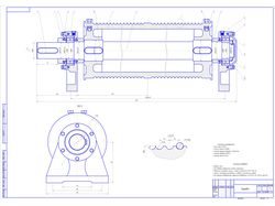 Чертеж кранового барабана