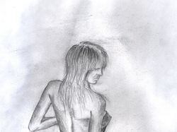 Рисунок карандашом "девушка"