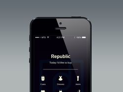 Republic shop UI (homepage)