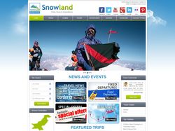 SnowLand - разработка дизайна и верстка 7 страниц
