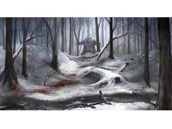 Иллюстрация Темный лес