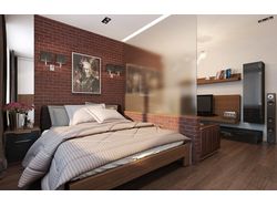 Дизайн-проект 1-комнатной квартиры в мужском стиле