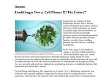 Сможет ли сахар заряжать мобильные телефоны?