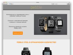Landing page for pebble