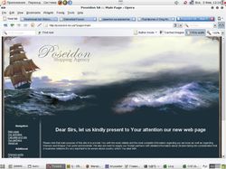 Сайт судоходного агентства Poseidon SA