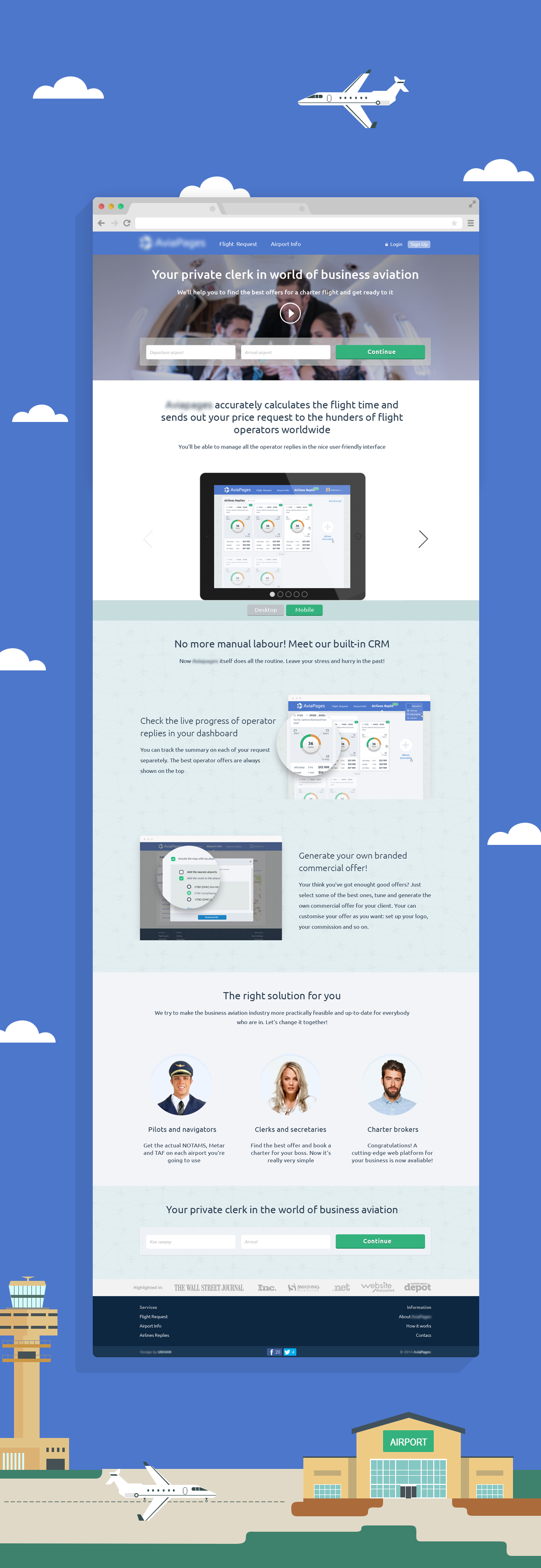landing page CRM   -