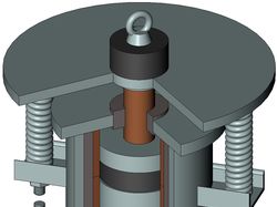 Модель линейного синхронного двигателя (вибратора)