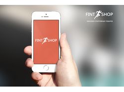 Логотип спортивного магазина "Fintshop"