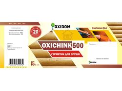 Этикетка герметика "Oxidom"