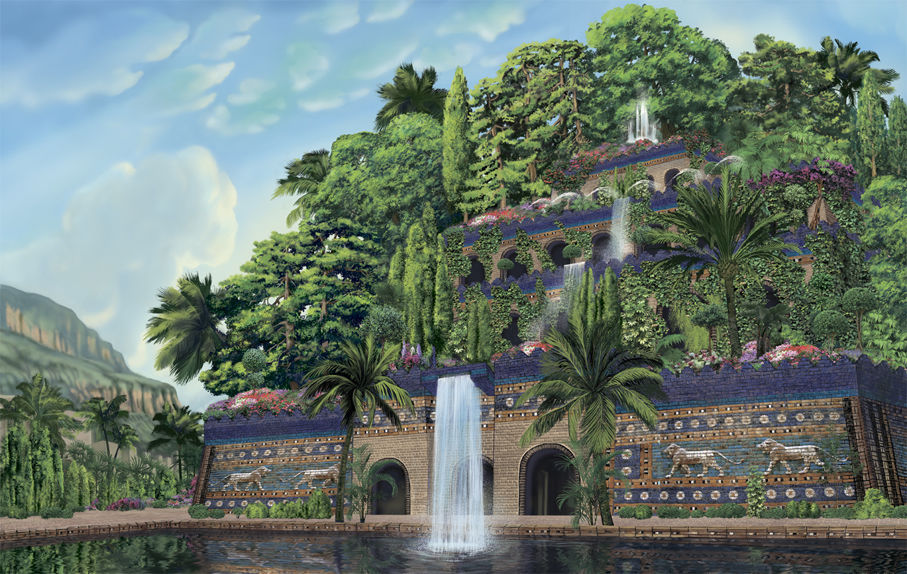 Висячие сады семирамиды в вавилоне фото