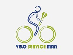 Логотип веломастерской Velo Service Man