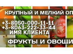 Визитка "Фрукты\овощи"