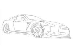Nissan GTR контур