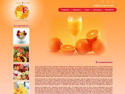Дизайн сайта импортера соков и фруктов