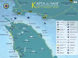 Карта острова Чанг (Таиланд) для русских туристов