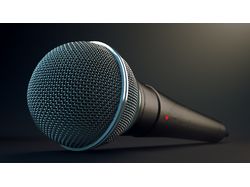 Микрофон, Cinema 4D, 3D модель