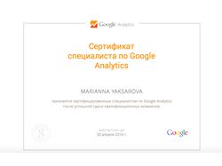 Сертификат Google Analytics Individual Qualified