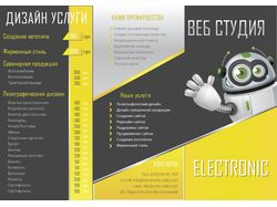 Буклет для веб студии Electronik