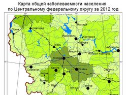 Карта заболеваемости населения ЦФО