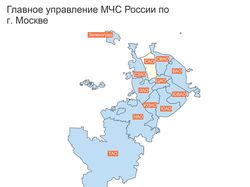 Карта Москвы в SVG для федерального сайта МЧС Росс
