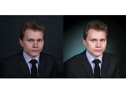 Ретушь портрета, создание фона