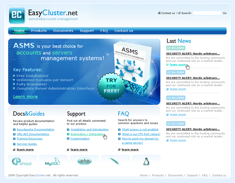 EasyCluster.net 2008.jpg