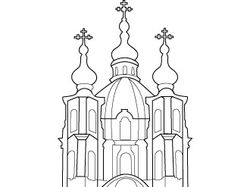 Отрисовка смольного собора в векторе