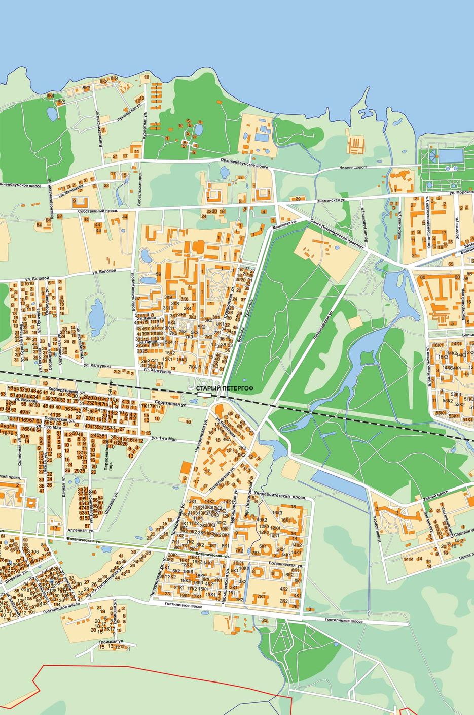 Карта санкт петербург город ломоносов