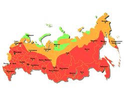Климатическая карта РФ