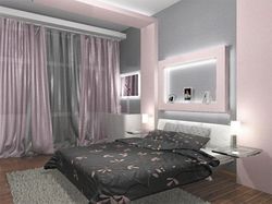 Серо-розовая спальня. Mental Ray, 2008