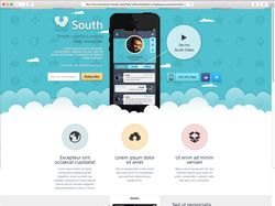 Адаптивный Lending page для приложения "South"