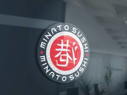 Minato Sushi Restaurant logo design