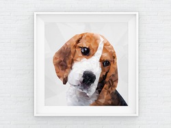 Poster Polygon Beagle