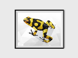 Poster Polygon Frog