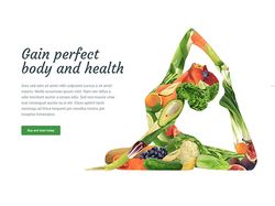 Прототип для сайта о здоровом питании и фитнесе