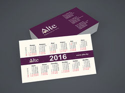 Карманный календарик для компании Alte