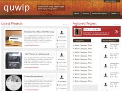 верстка сайта "Quwip" : 2008-007
