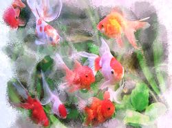 Делаю рисунки в разных стилях - Рыбки