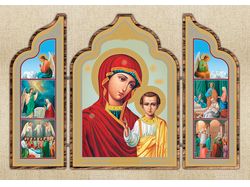Дизайн иконы складня Богородица