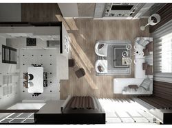 Визуализация квартиры с стиле арт-деко