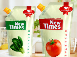 Дизайн логотипа, упаковки соусов New Times